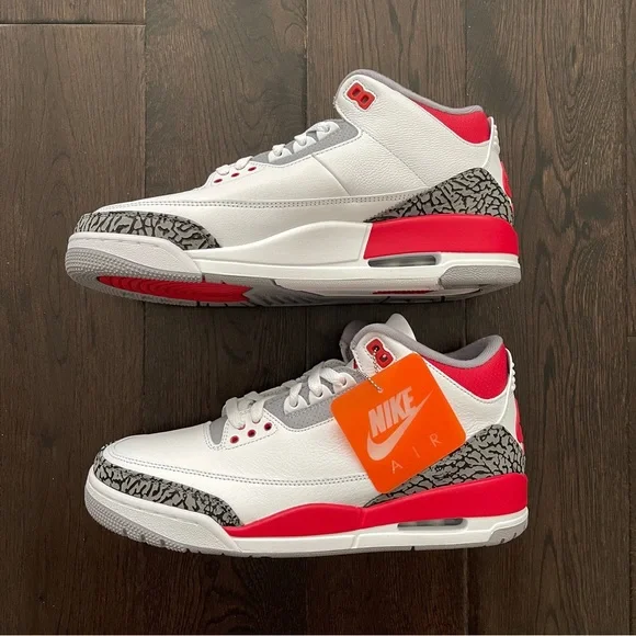 Nike Air Jordan 3 Retro Fire Red Men’s Basketball Shoes 10.5 DS
